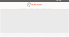 Desktop Screenshot of braininbalancebook.com