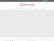 Tablet Screenshot of braininbalancebook.com
